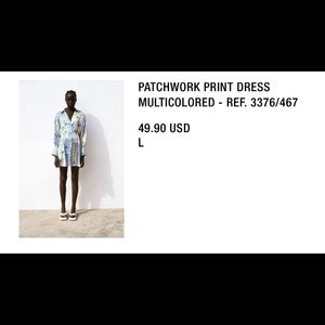 Zara patterned dress, Summer 2021